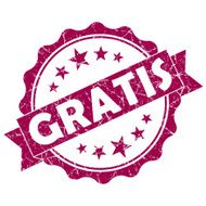 gratis round pink seal