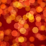 blurred dots on red background