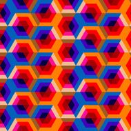 abstract red and orange hexagon geometry pattern background N2