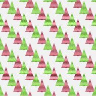 Seamless tree glitter symbols on white paper N2