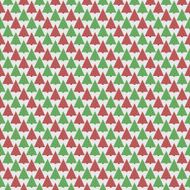 Seamless red and green tree symbols on white paper