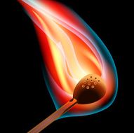 vector of match in burn