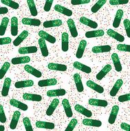 green capsule pattern background