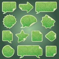 Vintage Speech bubbles and icons N2