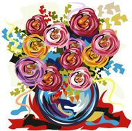 Oil Painting Roses N2