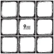 Grunge vector frames N2