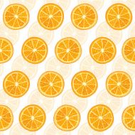 Seamless background with orange slices Vector illustration N2