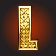 vector golden letter l N7