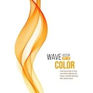 Abstract orange wave design element Vector illustration N2