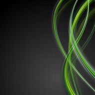 Abstract green and black wavy design