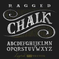 Alphabet hand drawn on chalkboard N2