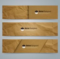 Collection banner design Brown paper background