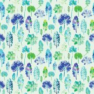 watercolor pattern of leaves seamless texture background N24