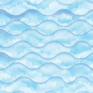 watercolor blue wave
