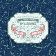 hand-sketched vintage frame N14