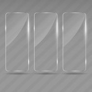 Glass frame on abstract metal background Vector illustration N21