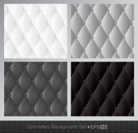 Vector abstract upholstery background Black and white set