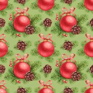 Watercolor christmas pattern N11