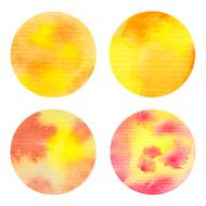 Hand painted watercolor circles set N4