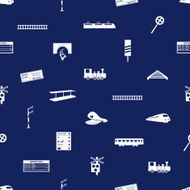 train and railway seamless blue pattern eps10