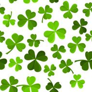 St Patrick's day vector seamless background with shamrock N8