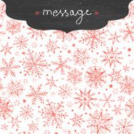 chalkboard snowflakes frame border seamless pattern background N2