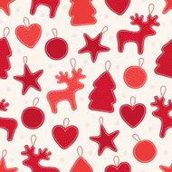 Seamless pattern with Christmas toys