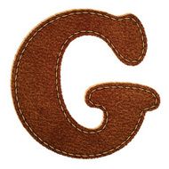 Leather textured letter G