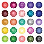 Mixed Paint Color Swatches in Circles Palette