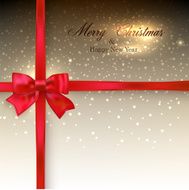 Greeting card with red bow N5