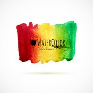 Watercolor bright colors painted isolated banner N2