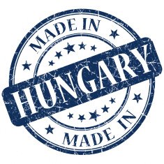 Made In Hungary blue stamp