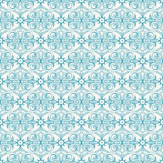 blue swirls and flowers
