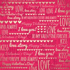 red background with golden valentine hearts and wishes text N2