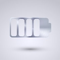 Vector full metal icon on blue background Eps10 N75