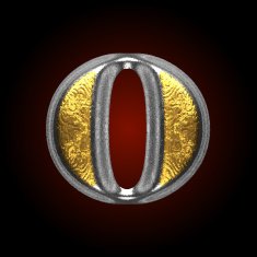 vector silver and golden figure o N2