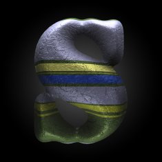 vector colored clay letter s N7