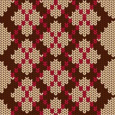 Knitted seamless pattern with rhombus N7