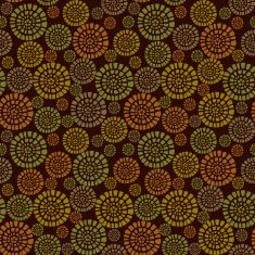 Abstract seamless doodle texture with rounds