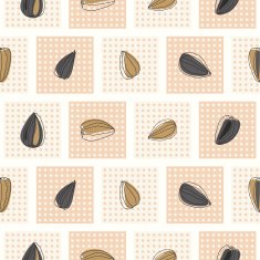 Seamless background with sunflower seeds