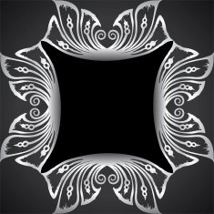 creative classic silver design background with sticker N2