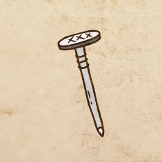 Nail on Grunge Background N2