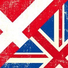 English and Denmark grunge Flag
