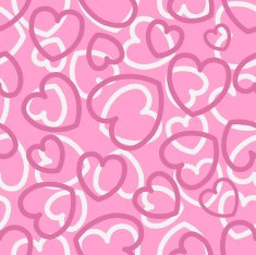 Seamless pattern with hearts on pink N2