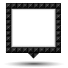 Speech Bubble with Black Textured Border