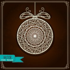 Vintage Card with Christmas Ball N5