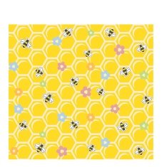 Bee on honeycomb Seamless pattern