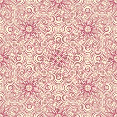 retro pattern with flowers and leaves