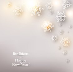 Christmas background with glowing snowflakes N4