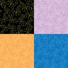 collection of vector floral patterns